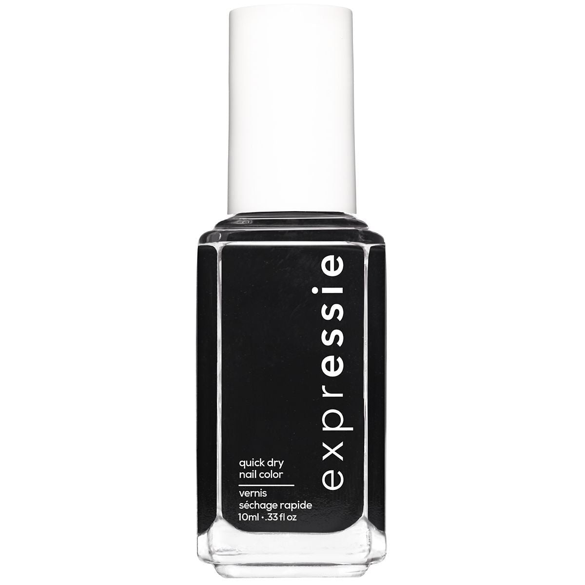 Essie ExprEssie Quick Dry Formula, svart grå neglelakk 380 nå eller aldri