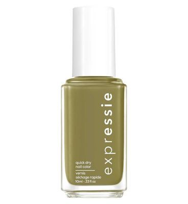 Essie ExprEssie Quick Dry Formula, Khaki Green Nail Polish 320 Precious Cargo Go