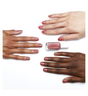 Essie ExprEssie Quick Dry Formula, Pink Shimmer Nail Polish 30 Trend &amp;amp; Snap