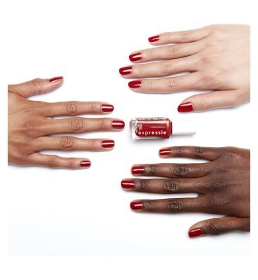 Essie ExprEssie Quick Dry Formula, Red Pink Nail Polish 190 Seize The Minute