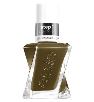 Essie Gel Couture 540 Totally Plaid Neutral Olive Green Colour, Longlasting High Shine Nail Polish 13.5 ml