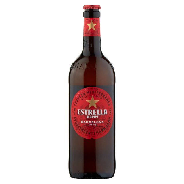 Estrella Damm Premium Lager Beer Bottle   660ml