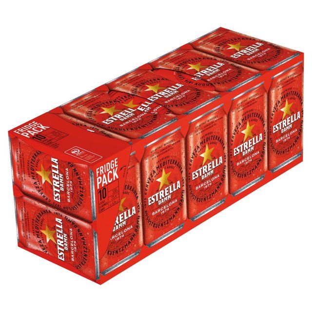 Estrella Damm Premium Lager Beer Cans   10 x 330ml