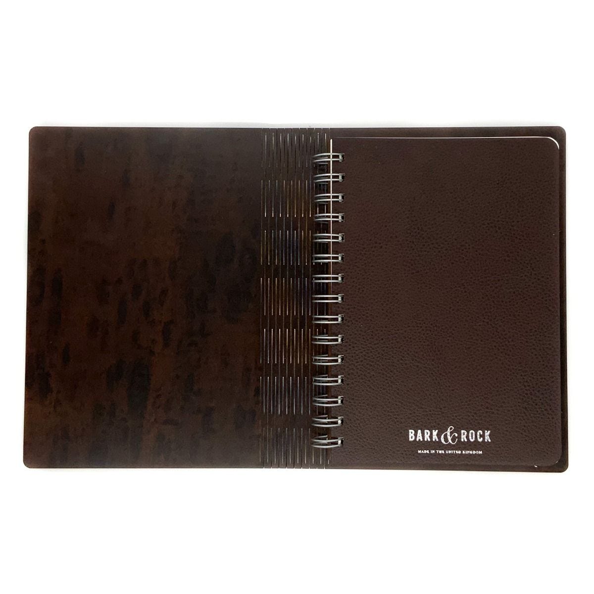 Bark & Rock B5 smoked pommele eucalyptus wood journal, UK version