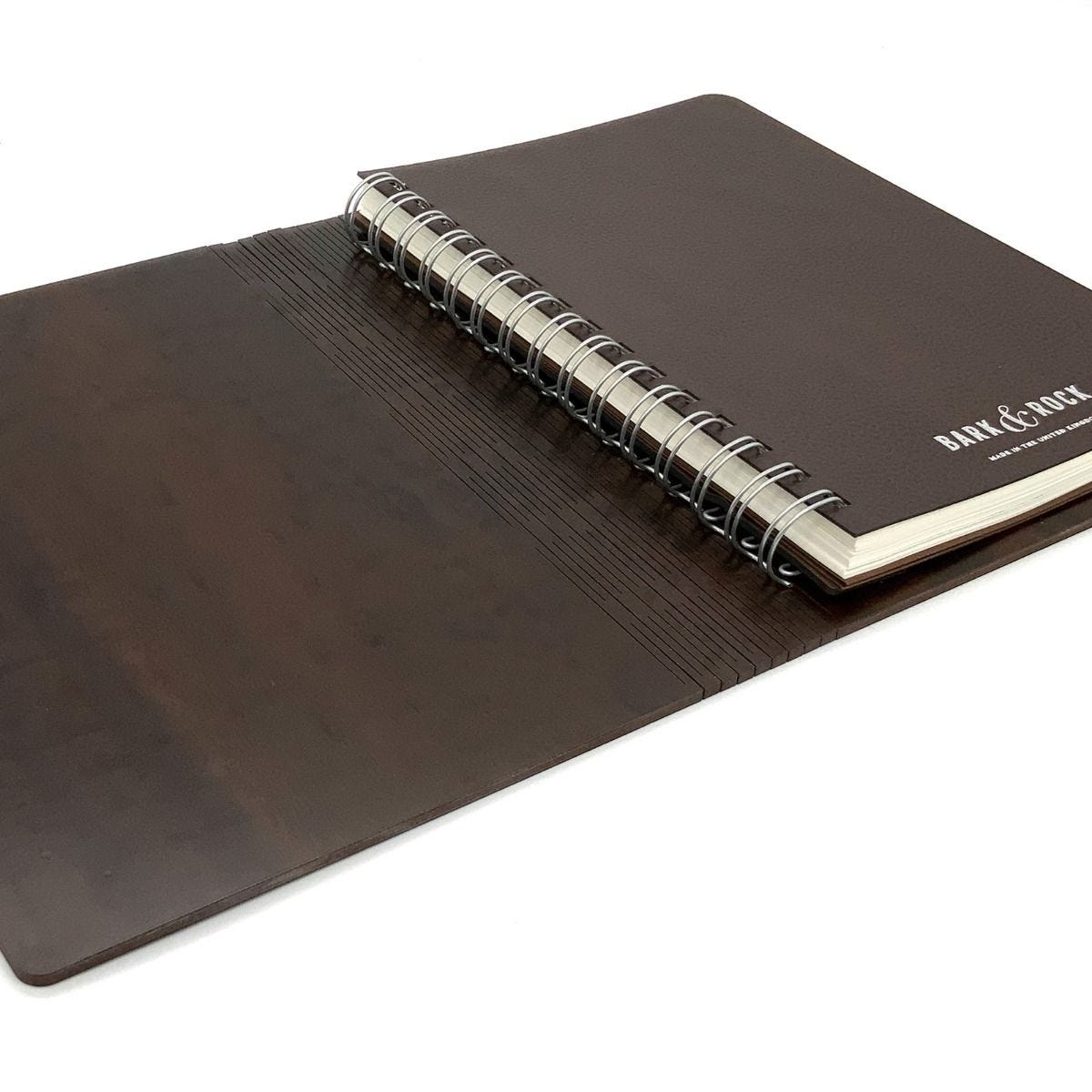 Bark & Rock B5 smoked pommele eucalyptus wood journal, UK version