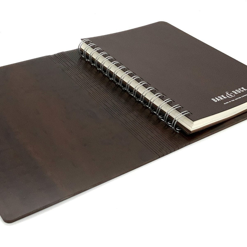 Bark & Rock B5 smoked pommele eucalyptus wood journal, UK version