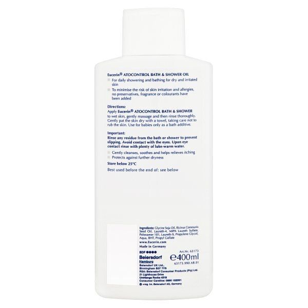 Eucerin AtoControl Bath &amp;amp; Shower Oil for Dry Skin 400ml