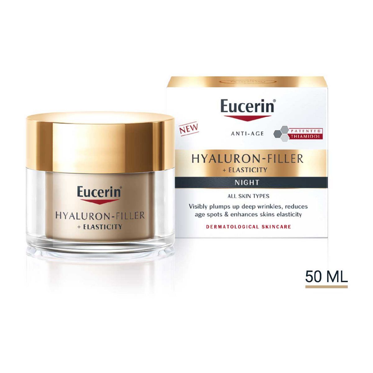 Eucerin Hyaluron Filler + Elasticity öregedésgátló éjszakai krém 50ml
