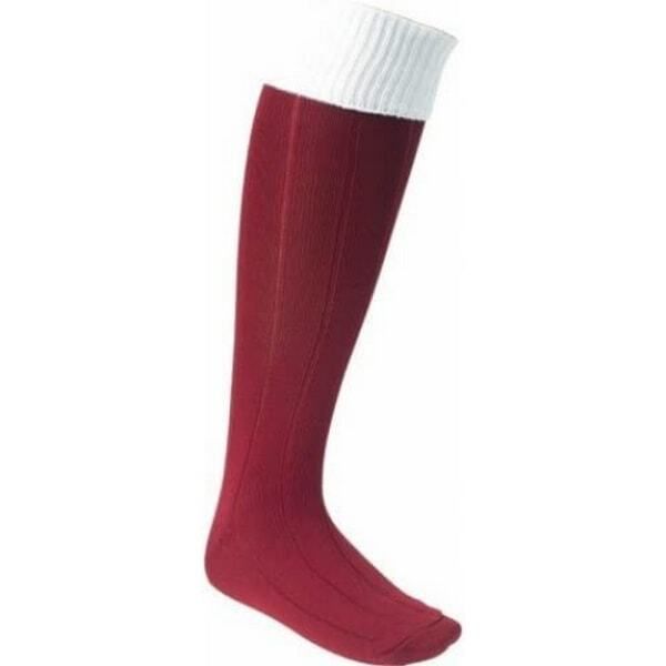 Euro Mens Football Socks (7-11) Maroon/White