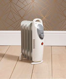 Eurosonic 650W White Mini Oil Fill Radiator 5 Fin