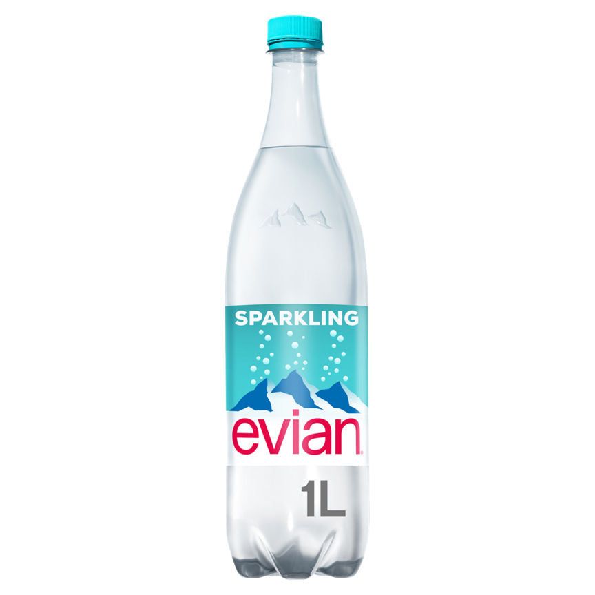 Evian Sparkling Natural Mineral Water 1L