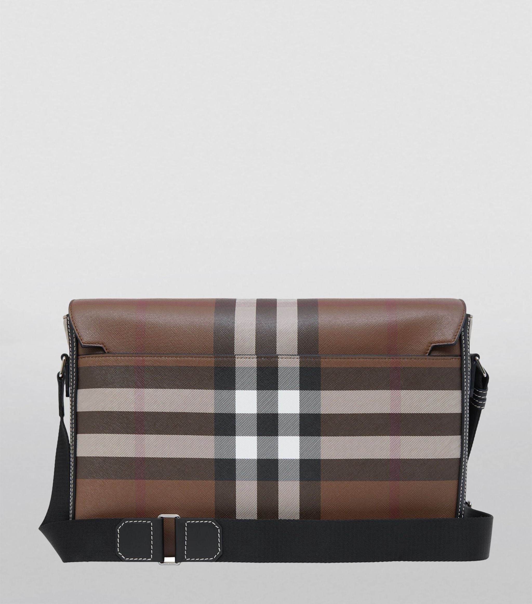 Exaggerated Check Messenger Bag