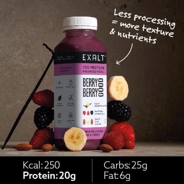 EXALT Berry Berry Good Fresh Vegan Protein Smoothie Berries & Vanilla    330ml