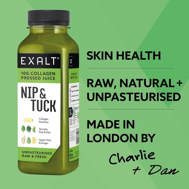 EXALT Nip &amp;amp; Tuck Cold-Pressed Green Juice with Collagen   330ml