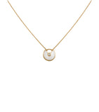 Extra Small Yellow Gold and Mother-of-Pearl Amulette de Cartier Necklace