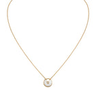 Extra Small Yellow Gold and Mother-of-Pearl Amulette de Cartier Necklace