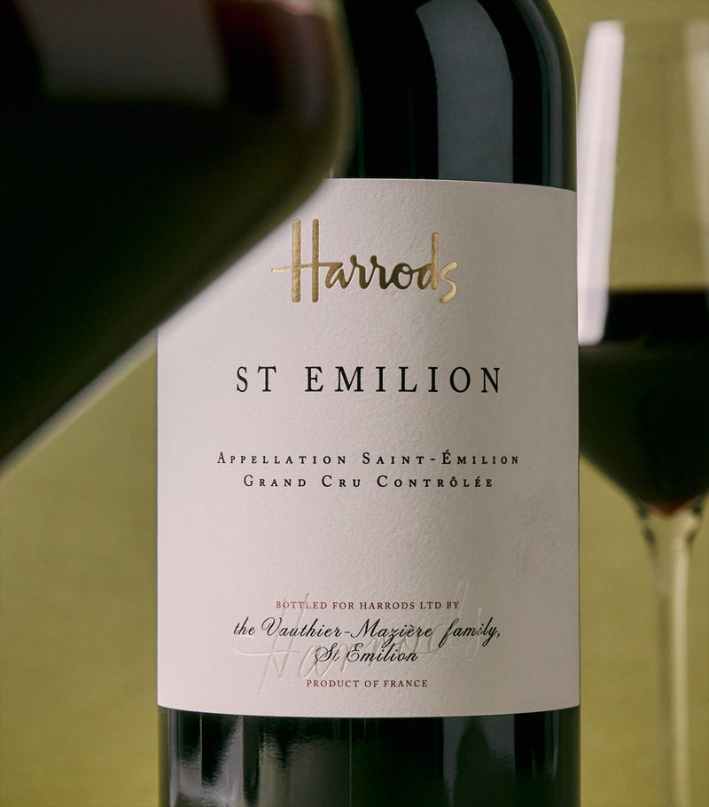 Harrods St Emilion Bordeaux red wine case 12 bottles, UK version