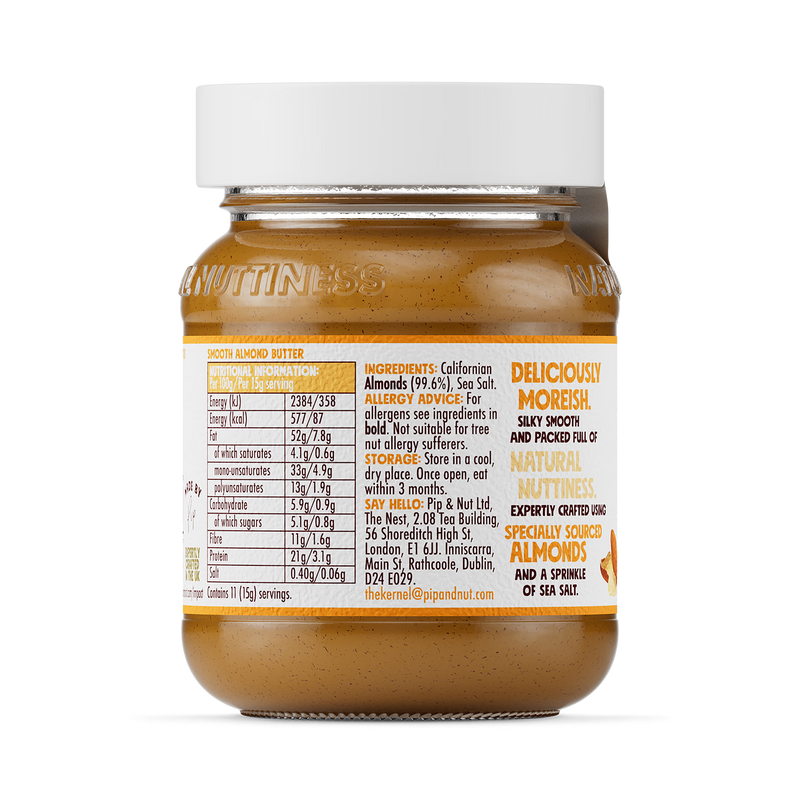 Pip & Nut smooth almond butter 170g (British brand)