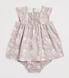 Petit Bateau floral dress bloomers set 3-36 months, imported from the UK