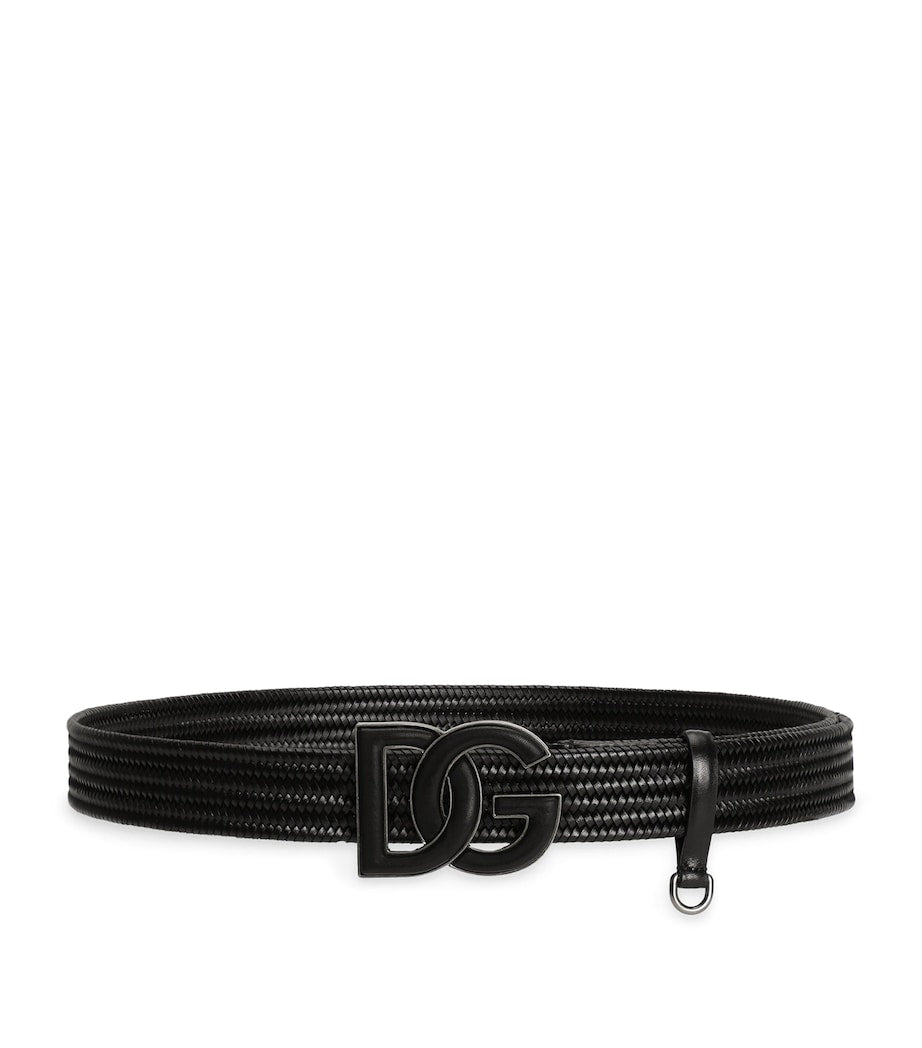 Dolce&Gabbana woven leather belt, Italian craftsmanship, UK version