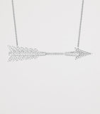 Boucheron white gold diamond Flèche pendant necklace, imported from the UK