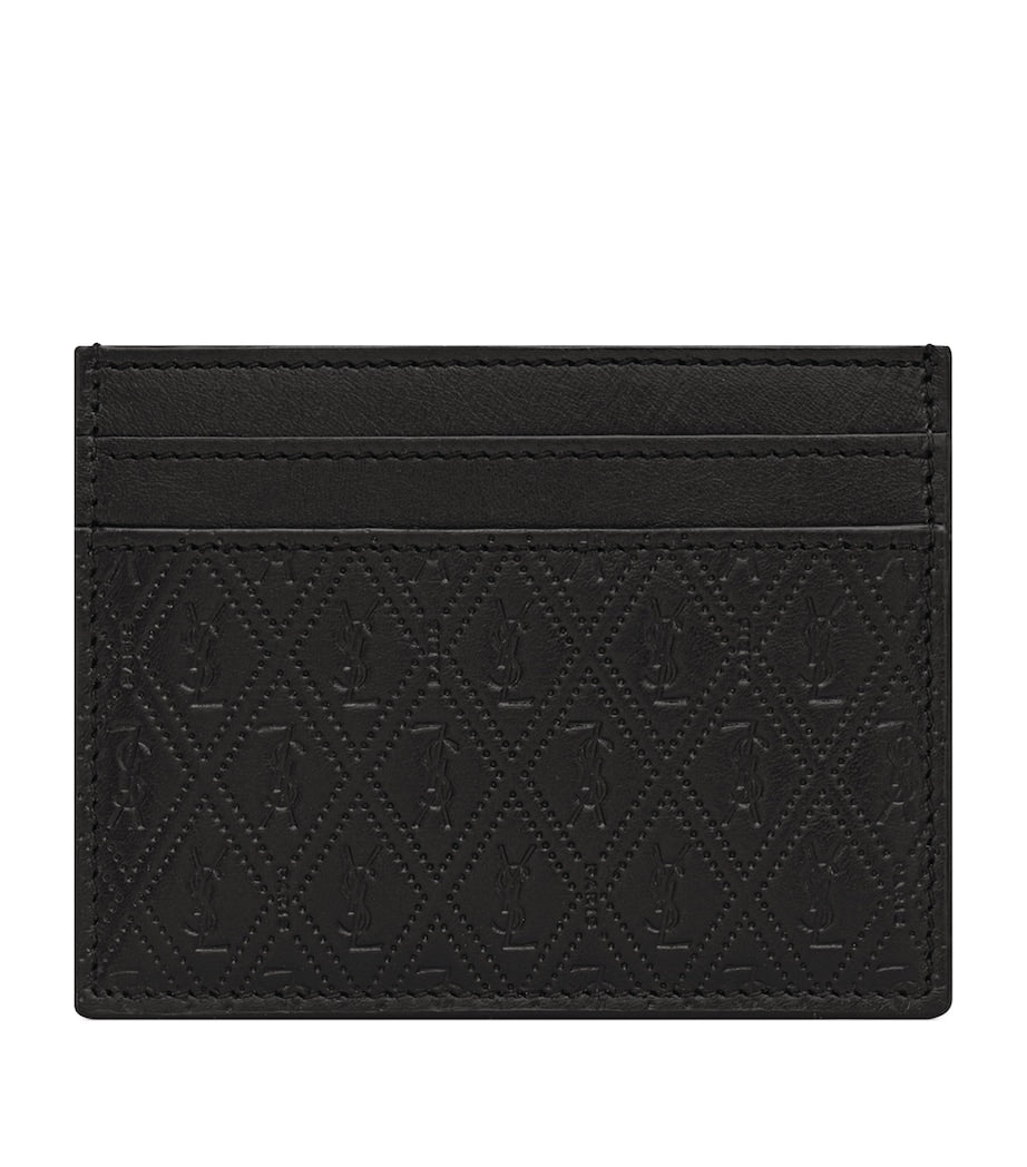Saint Laurent Leather Monogram Card Holder - British product