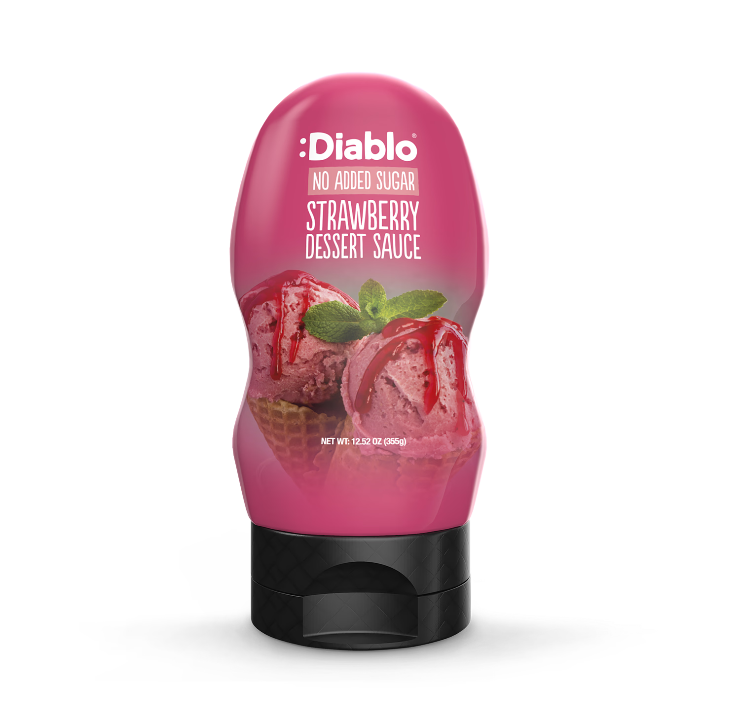 Diablo no added sugar strawberry dessert sauce 355g (British brand)
