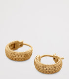 Monica Vinader Heirloom huggie earrings gold vermeil, UK version