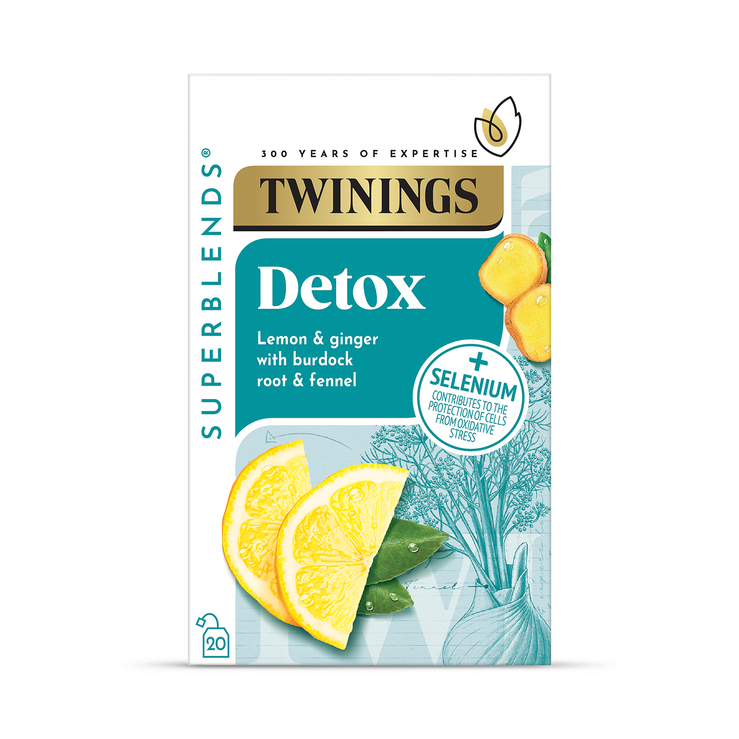 Twinings Superblends Detox Lemon Tea 20 bags (British brand)
