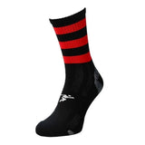 Precision Kids Pro Hooped Socks (8 -11) GOODS Superdrug Black/Red  