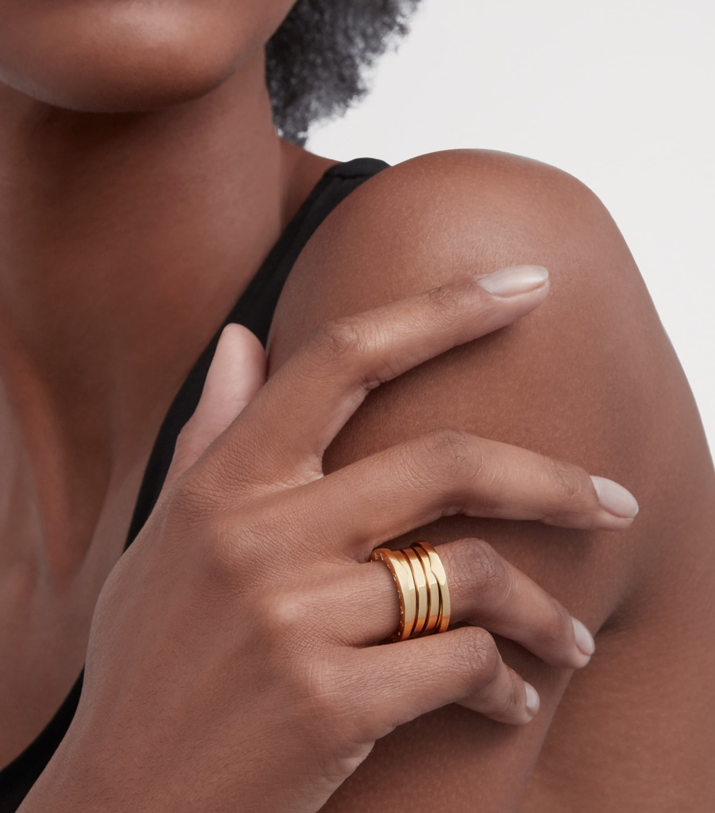 Bvlgari B.zero1 four-band ring in 18kt yellow gold (British brand)