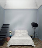 Super King Duvet Cover in Egyptian Cotton with Braid Embroidery, 260cm x 220cm