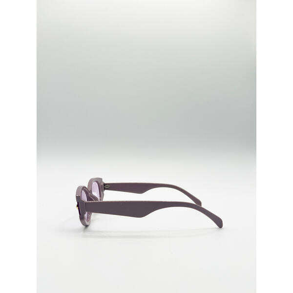 SVNX vintage oval rectangular sunglasses in purple one size - British product