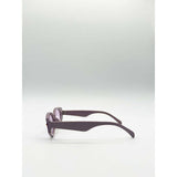 SVNX vintage oval rectangular sunglasses in purple one size - British product