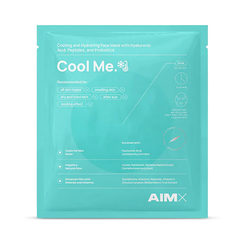 AimX hydrating cooling face mask with probiotics Cool Me 25ml (British brand)