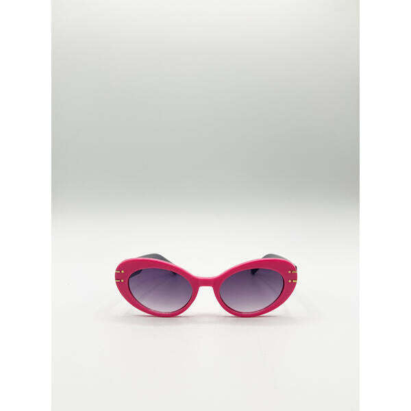 SVNX oval cat-eye sunglasses in hot pink - British product
