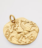 Monica Vinader gold vermeil coin talisman necklace, imported from the UK