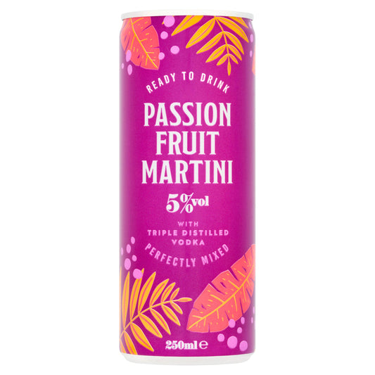 Passion Fruit Martini with Triple Distilled Vodka 25cl GOODS Sainsburys   