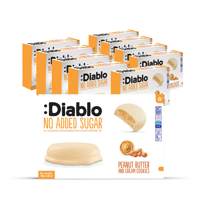 Diablo no added sugar peanut butter cookies 100g (British brand)