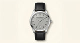 Cartier Santos Large Model watch in stainless steel and leather, UK version