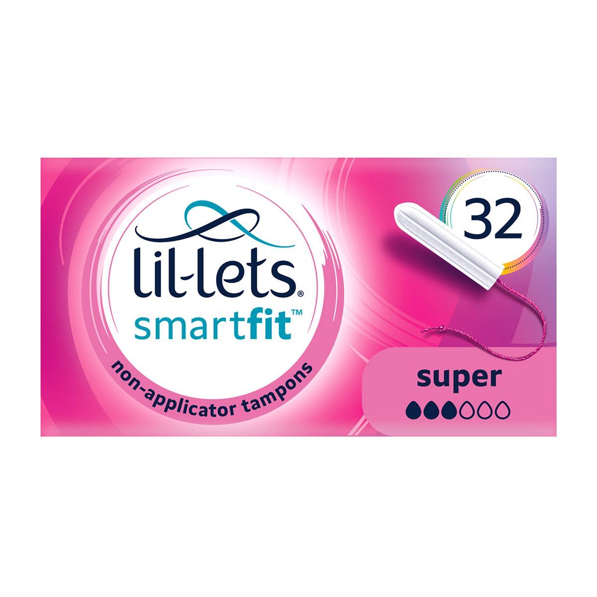 Lil-Lets Non-Applicator Tampons (SmartFit) – Super – 32 pack GOODS Boots   