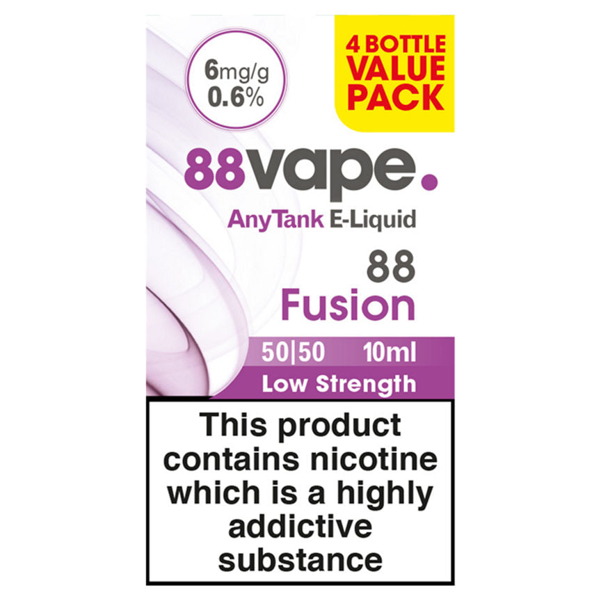 88Vape 88Fusion AnyTank E-Liquid 6mg