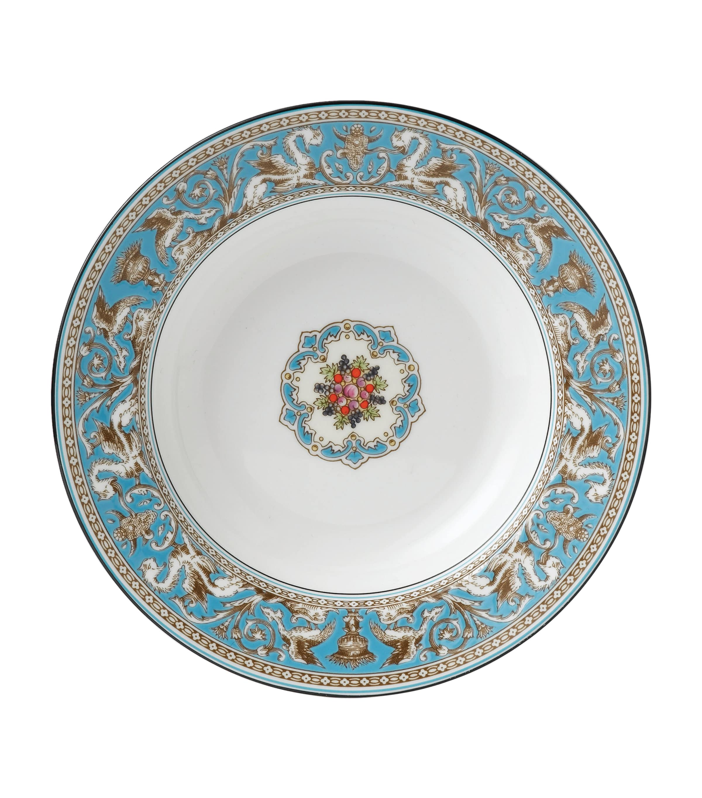 Wedgwood Florentine Turquoise soup plate 23cm (British brand)