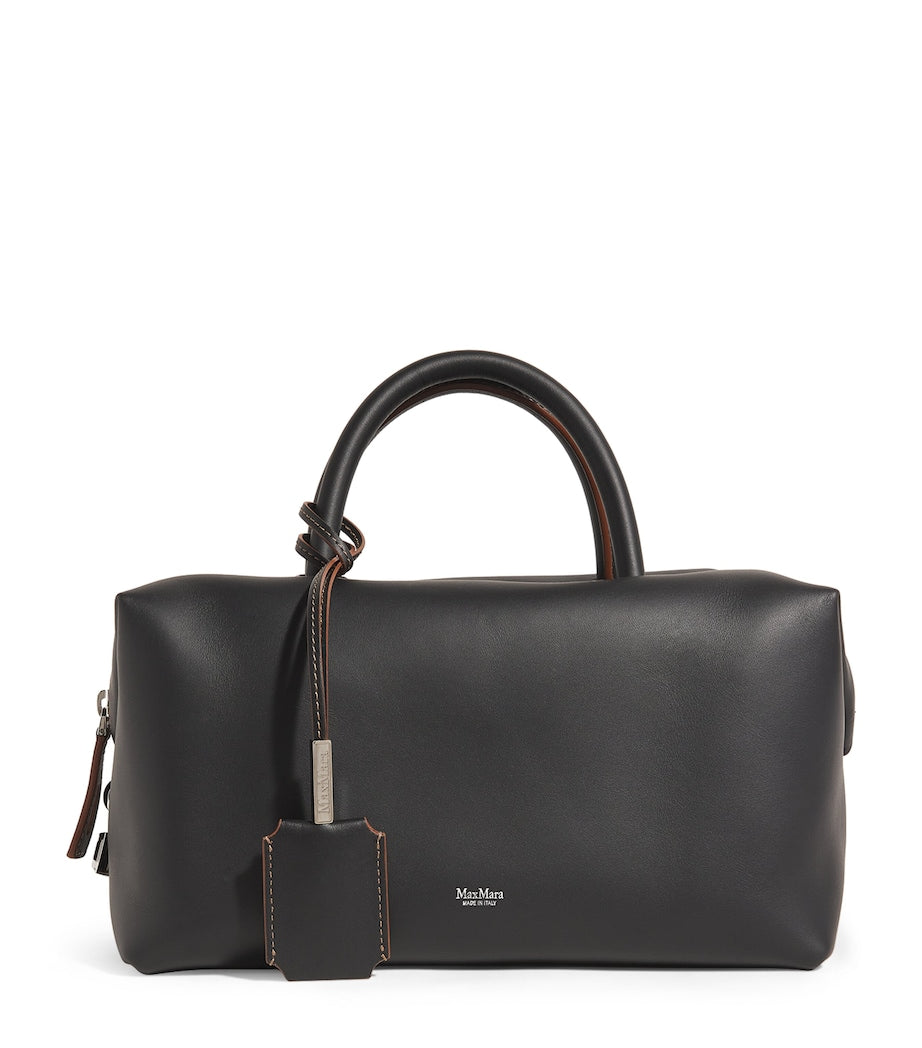 Max Mara leather satchel top-handle bag - British product
