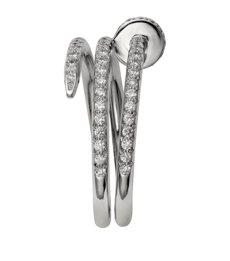 Cartier Juste Un Clou white gold pavé diamond ring (British brand)