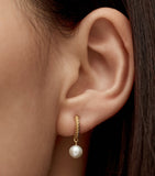 Monica Vinader Heirloom huggie earrings gold vermeil pearls (British brand)