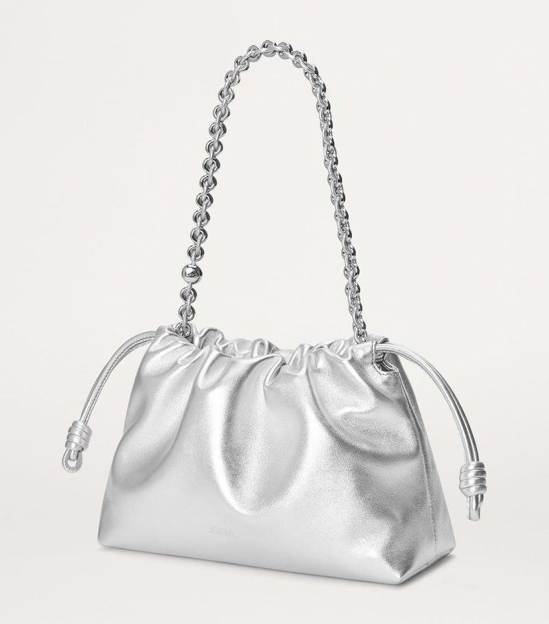 LOEWE medium metallic leather Flamenco purse, imported from the UK