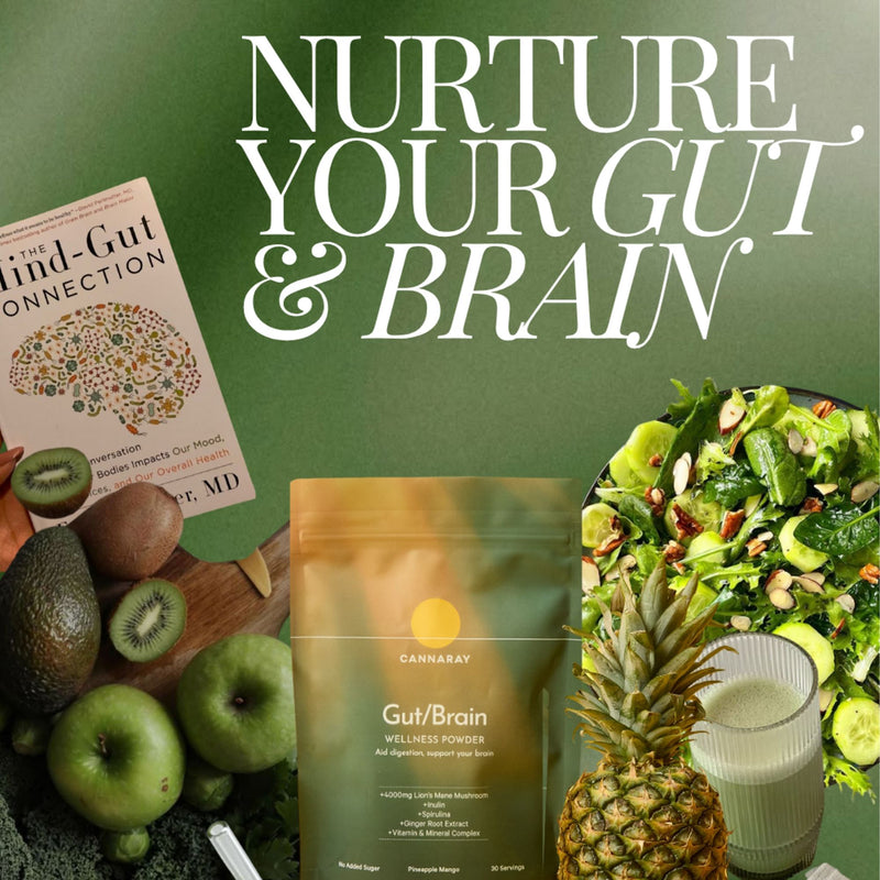 Cannaray gut brain wellness powder pineapple mango 150g, UK version