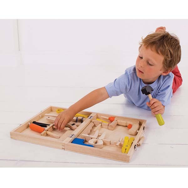 Bigjigs Toys Carpenters Tool Box GOODS Superdrug   