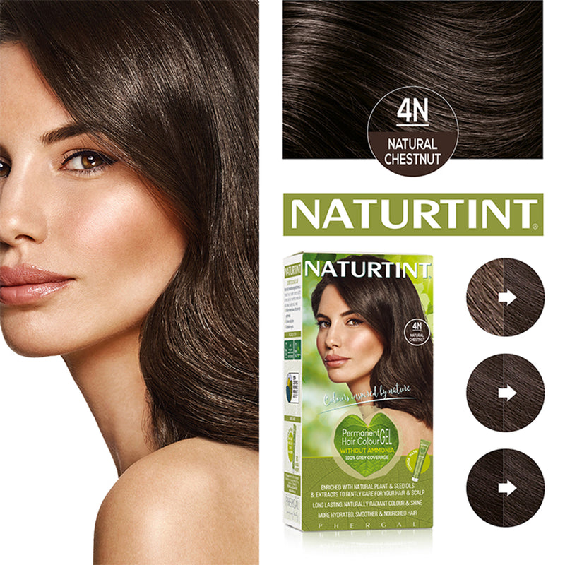 Naturtint permanent hair colour Chestnut 4N (British brand)